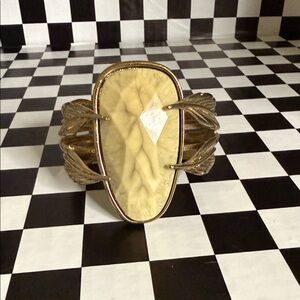 Vintage 80’s statement 
Gold Leaf Cuff Bracelet